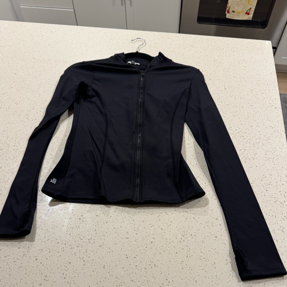 WHO WHAT WEAR black athletic zip up